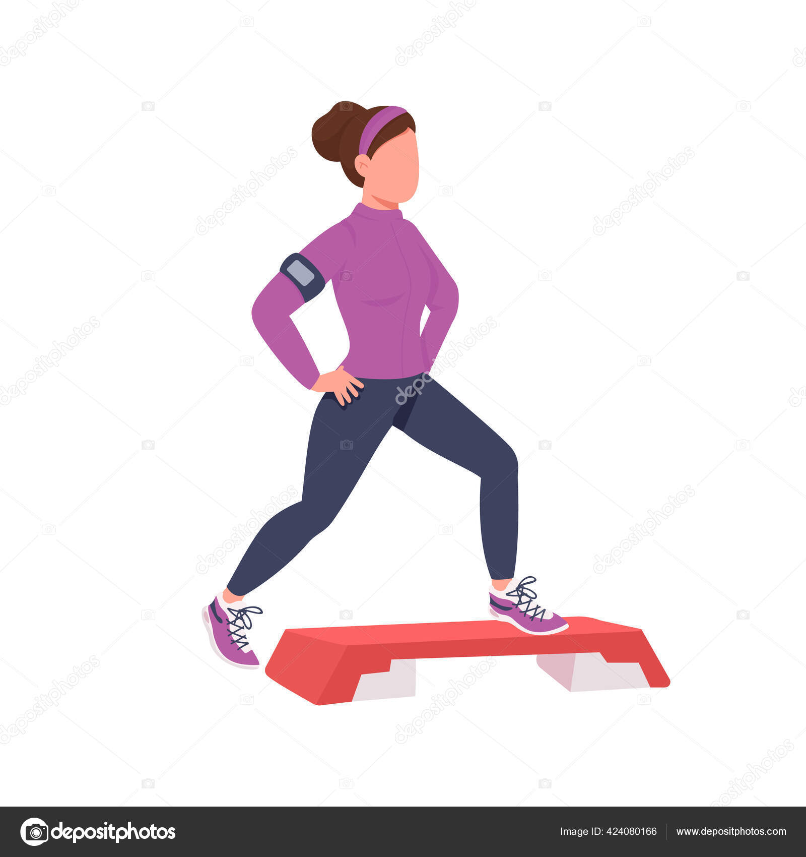 Drawing Stepper Aerobics Workout Reebok Original Step Black/Red