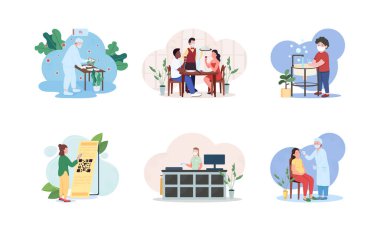 Salgın düz konsept vektör çizimi sırasında yaşam biçimi