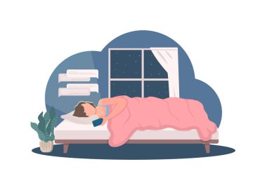 Geç online sohbet 2D vektör web pankartı, poster