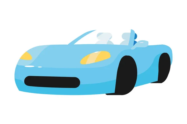 Luxury Blue Car Semi Flat Color Vector Object Full Sized — Stockový vektor