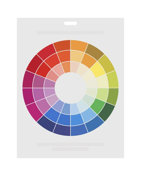Rueda Color Semi Plana Vector Color Objeto Círculo Con Sectores — Vector de stock