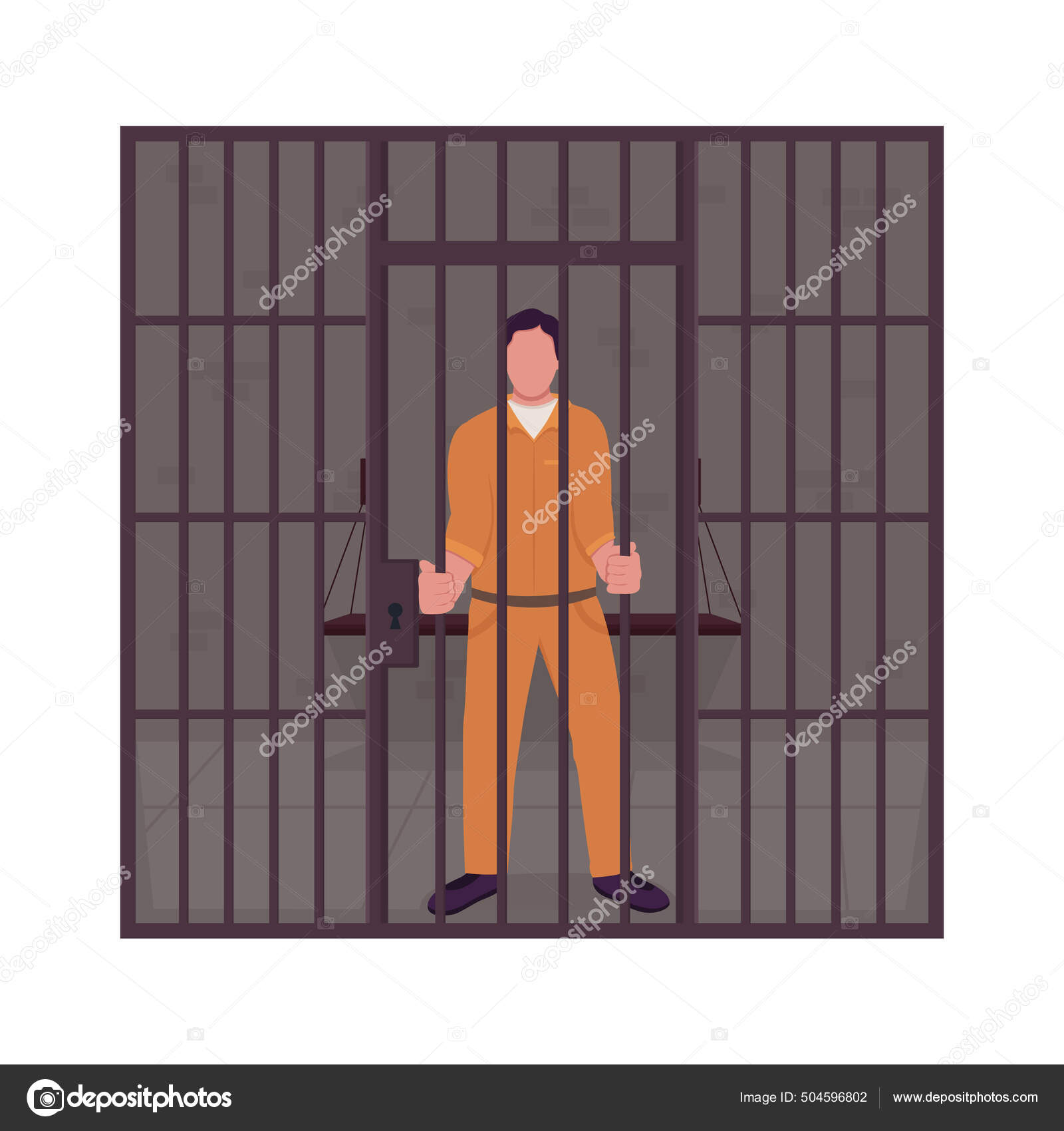 Fugir da prisão, homem prisioneiro fugir da prisão imagem vetorial de  vectorpouch© 317996936