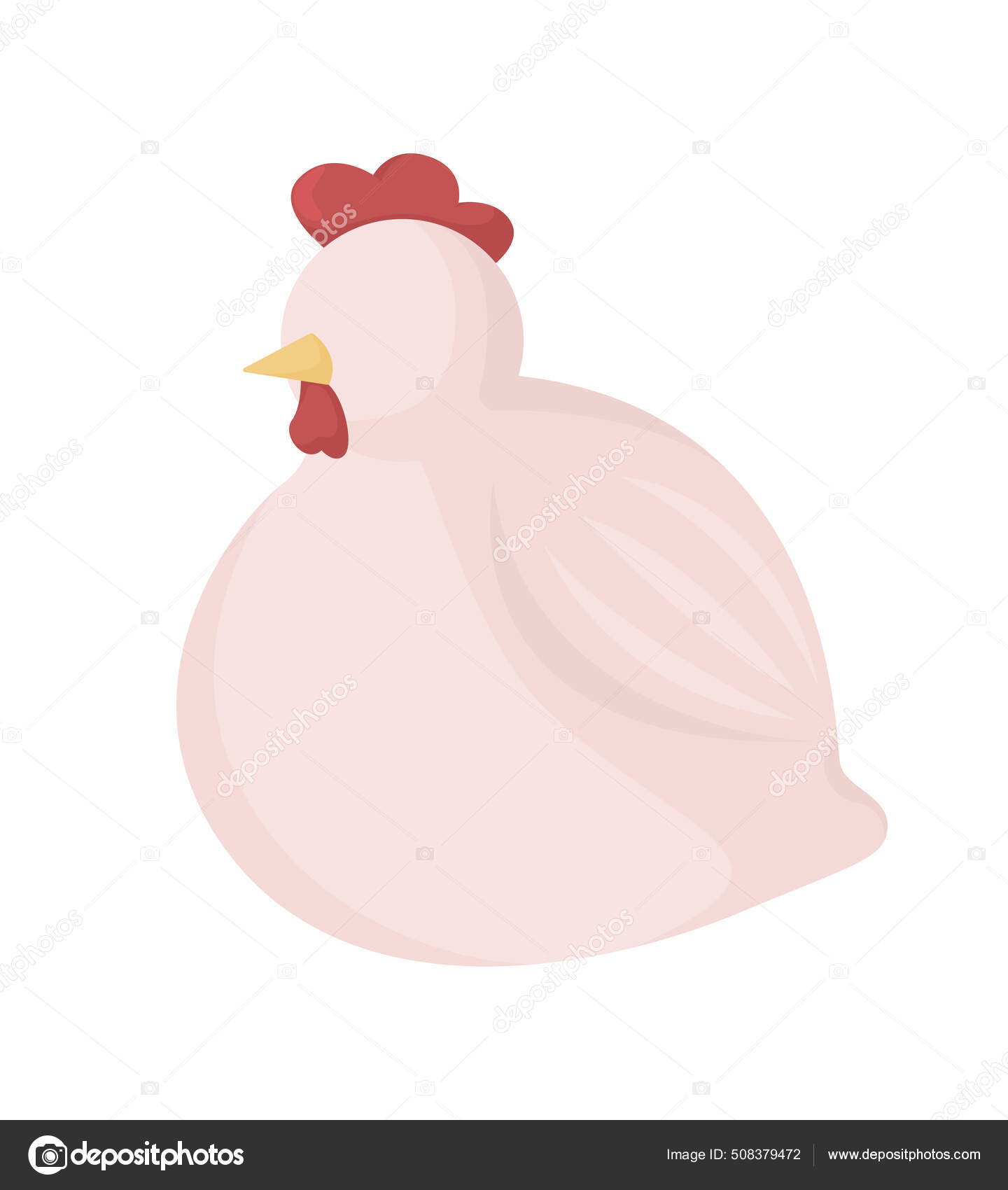 Vetores de Simples Desenho Infantil De Frango Pássarogalinha