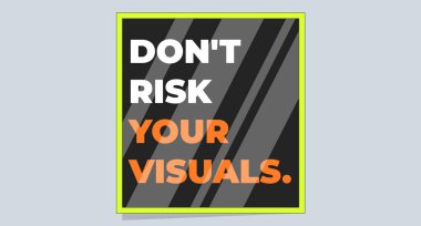 Mesajlı modern poster 2D resimleme konseptinizi riske atmayın. Marka koruması. Görsel tutarlılık tipografi karikatürü kavramsal soyut vektör sanatı. Gri arkaplanda düz metafor