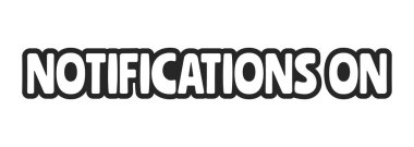 Eylem çıkartmasına yapılan cesur özet araması bildirimleri. Alarm güncellemesi. Yeni içerik hatırlatıcı. Anında bildir. Siyah beyaz metin. Kabarcık harfleri. Oyuncu tasarım kelimesi. Kullanılan çiftlik yazı tipi