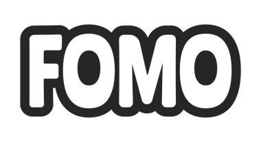 FOMO cesur taslak çağrı eylem çıkartması. Kaçırma korkusu. Olay uydurma. Satış aciliyeti. Özel erişim hakkı. Güncelle. Siyah beyaz metin. Kabarcık harfleri. Oyuncu tasarım kelimesi. Kullanılan çiftlik yazı tipi