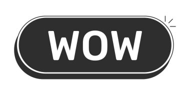 Vay canına, modern siyah yapay zeka elementi. Şaşırtıcı heyecan ifadesi. Hayran tepkisi. Etkileyici bir viral gönderi. Tek renkli tıklanabilir düğme. Beyaz kalın metinli düz web CTA. Kullanılan Rubik yazı tipi