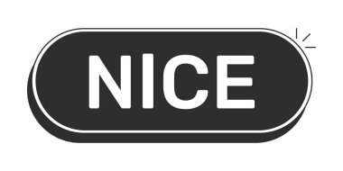 Güzel yuvarlak siyah yapay zeka elementi. Dostça bir onay. Pozitif tatmin yorumu. İyi iş çıkardın. Tek renkli tıklanabilir düğme. Beyaz kalın metinli düz web CTA. Kullanılan Rubik yazı tipi