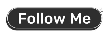 Beni takip edin, modern siyah UI elementi. Takipçileri davet et. Abone sayısını arttırın. Arkadaş ekle. Takipçileri topla. Tek renkli tıklanabilir düğme. Beyaz kalın metinli düz web CTA. Kullanılan Rubik yazı tipi