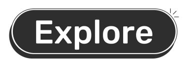 Yuvarlak, siyah UI elementini araştırın. Keşif özelliği. Tarama işlevselliği. Site keşfi. Seyrüsefer. Tek renkli tıklanabilir düğme. Beyaz kalın metinli düz web CTA. Kullanılan Rubik yazı tipi