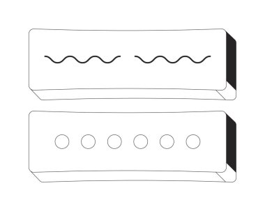 Kullanıcı adı ve parola alanları 2B satır nesnesi. Dikdörtgen giriş kutuları. Giriş bilgilerini güvene alın. Dijital web formu arayüzü izole edilmiş Clipart vektör mürekkep ana hatları ögesi. Tek renkli nokta illüstrasyonu