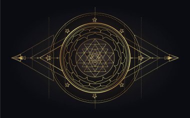 Ay büyüsü. Üçlü ay pagan ay tanrıçası sembolü. Üç yüzlü Tanrıça. Bakire, Anne, Kocakarı vektör çizimi. Dövme, astroloji, simya, boho ve sihirli sembol