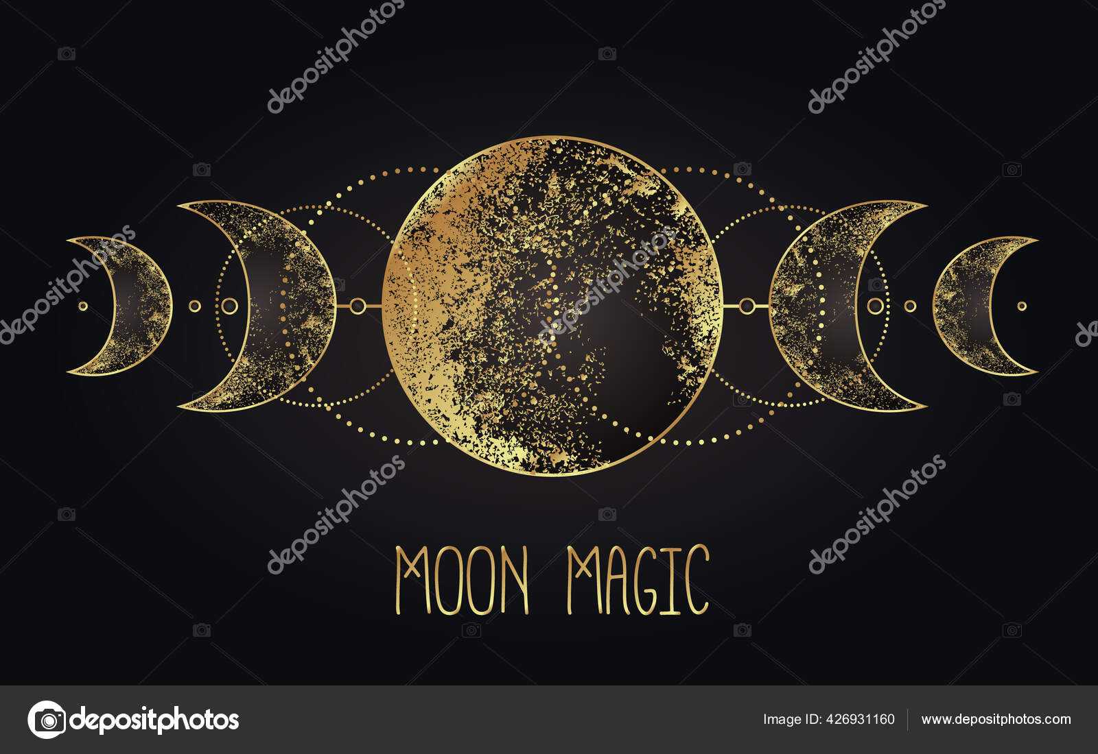 2 x Vinyl Stickers 20cm Wicca Moon Magic Astrology Alchemy Boho  #46428 