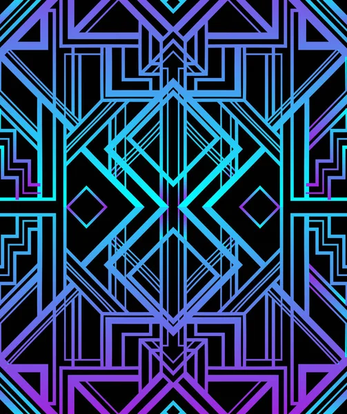 Art Deco vintage minta élénk neon színekben. Retro party geometrikus háttér 1920-as évek stílusban. Vektor illusztráció csillogás party, tematikus esküvő. — Stock Vector