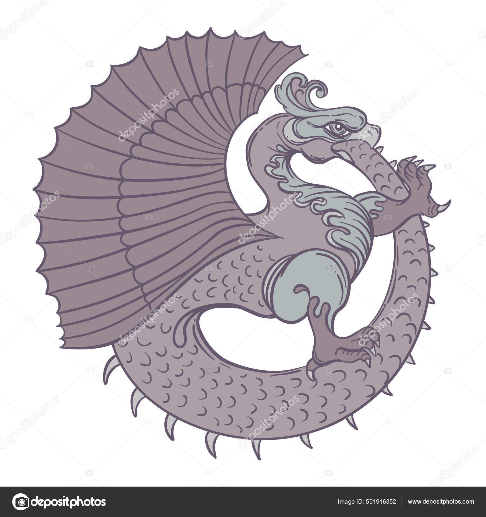 Ouroboros. Serpent ou dragon mangeant sa propre queue. Symbole ancien du cycle éternel de vie