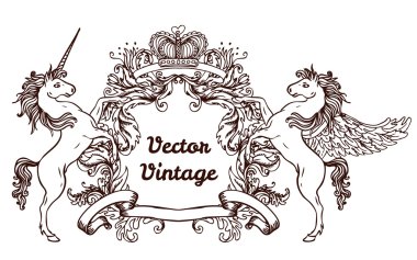 Vintage tarzı tasarım öğeleri