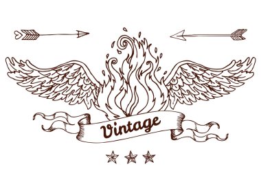 Vintage tarzı tasarım öğeleri, şerit