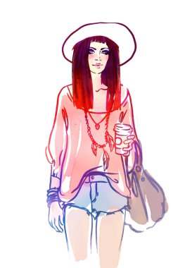 Urban street style: hipster girl