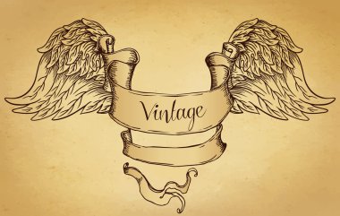 Vintage tarzı tasarım öğeleri, şerit