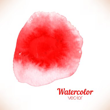 Red spot, watercolor hand painted  clipart