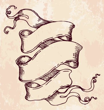 Vintage tarzı tasarım öğeleri, şerit