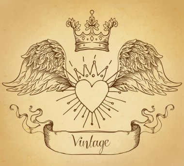 Vintage tarzı tasarım öğeleri