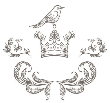 Vintage tarzı tasarım öğeleri