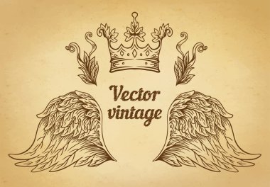 Vintage tarzı tasarım öğeleri