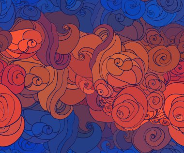 saç veya dalgalar seamless modeli