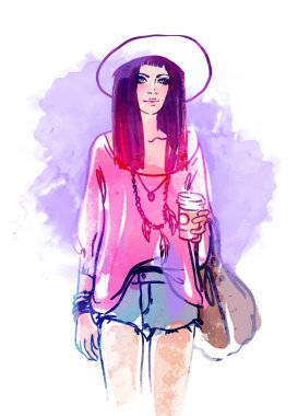 Urban street style: hipster girl