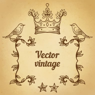 Vintage tarzı tasarım öğeleri