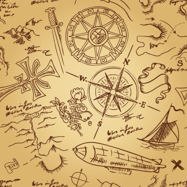 Vintage Adventures: Dikişsiz desen.