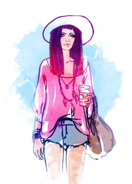 Urban street style: hipster girl