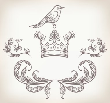 Vintage tarzı tasarım öğeleri