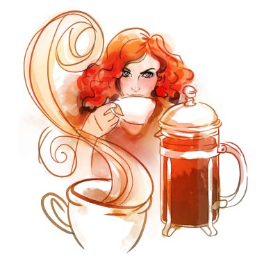 Kız sabah kahve içme ya da çay.