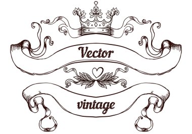 Vintage tarzı tasarım öğeleri