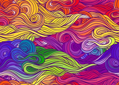 saç veya dalgalar seamless modeli