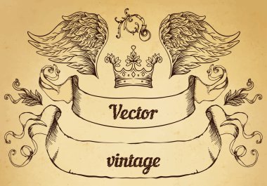 Vintage tarzı tasarım öğeleri