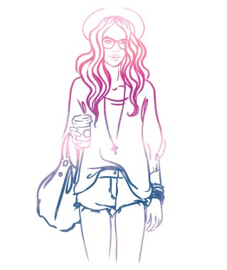 Urban street style: hipster girl