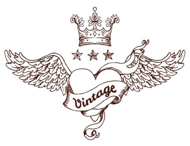 Vintage tarzı tasarım öğeleri