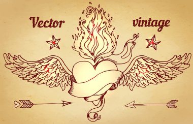 Vintage tarzı tasarım öğeleri