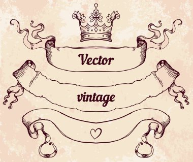 Vintage tarzı tasarım öğeleri