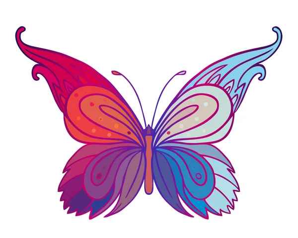 Beyaz arkaplanda kelebek