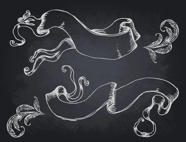 Vintage tarzı tasarım öğeleri, şeritler