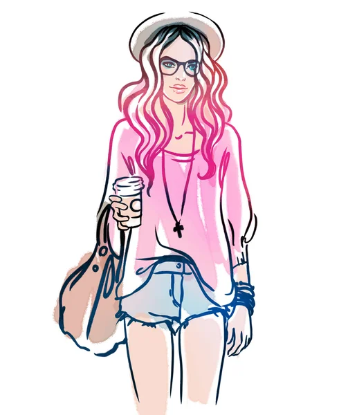Urban street style: hipster girl