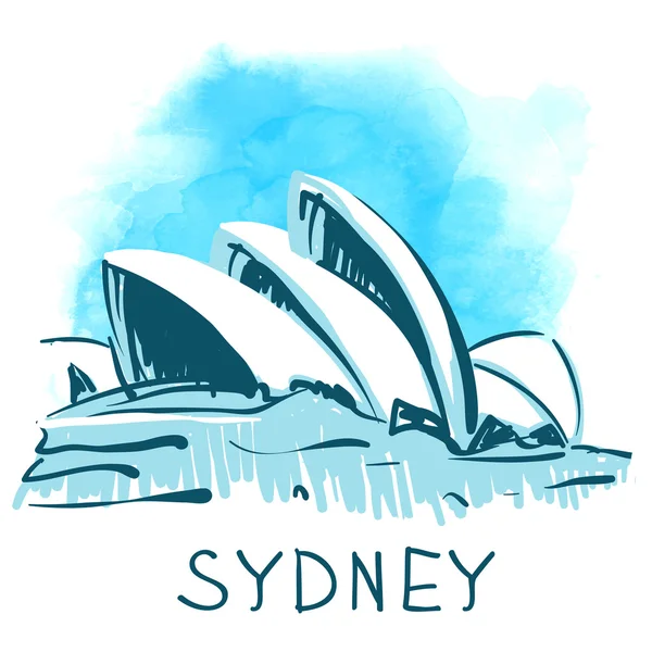 Сиднейский оперный театр, Сидней, Австралия — стоковый вектор