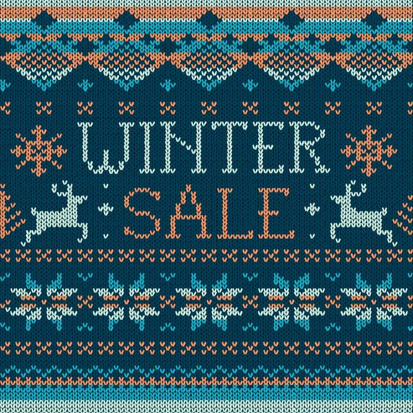 Winter Sale Scandinavian style — Stock Vector