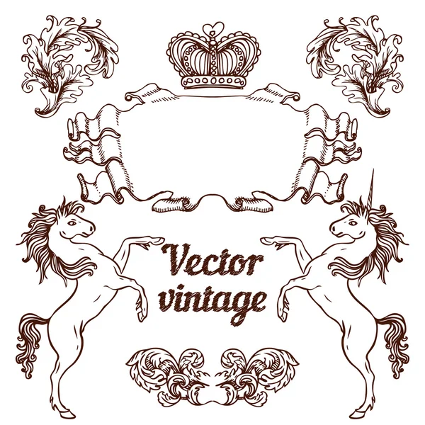 Vintage tarzı tasarım öğeleri