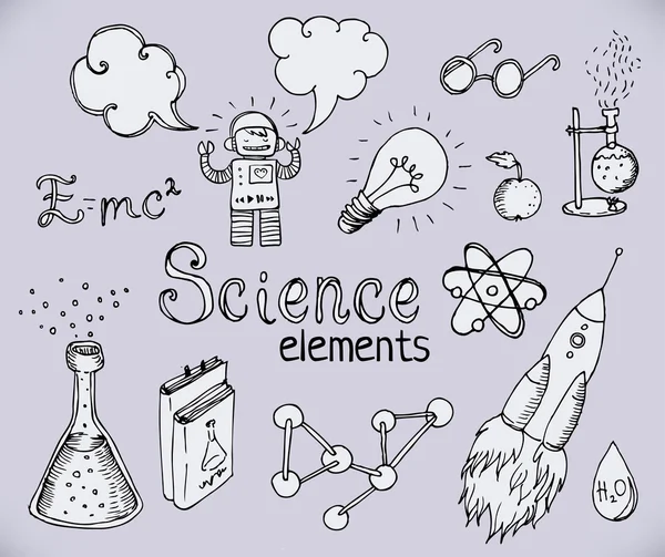 Retour à l'école : objets de laboratoire de science — Image vectorielle