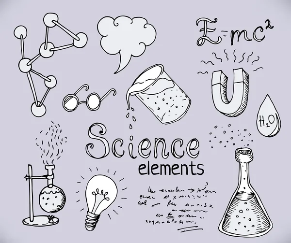 Back to School: science lab objects — Stock Vector